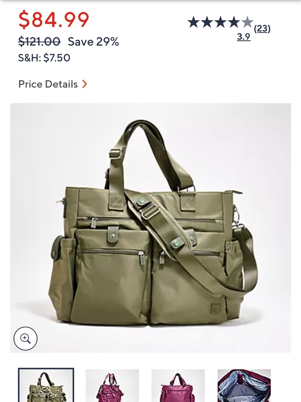 Navy Multi-Pocket Tote / Travel Bag - Picture 8 of 8